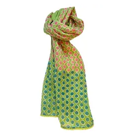 Block Print Cotton Scarf - Small Circles, India