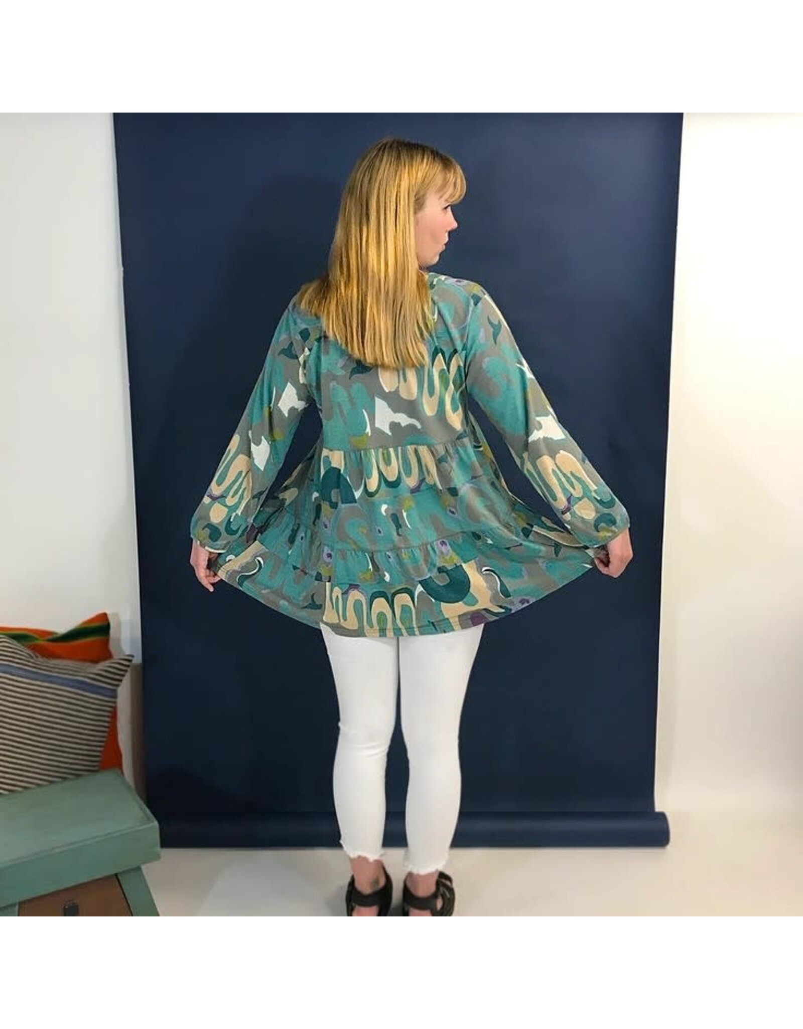 Roshi Tunic Swoosh Teal, India
