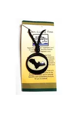Tagua Nut Bat Necklaces Black and White