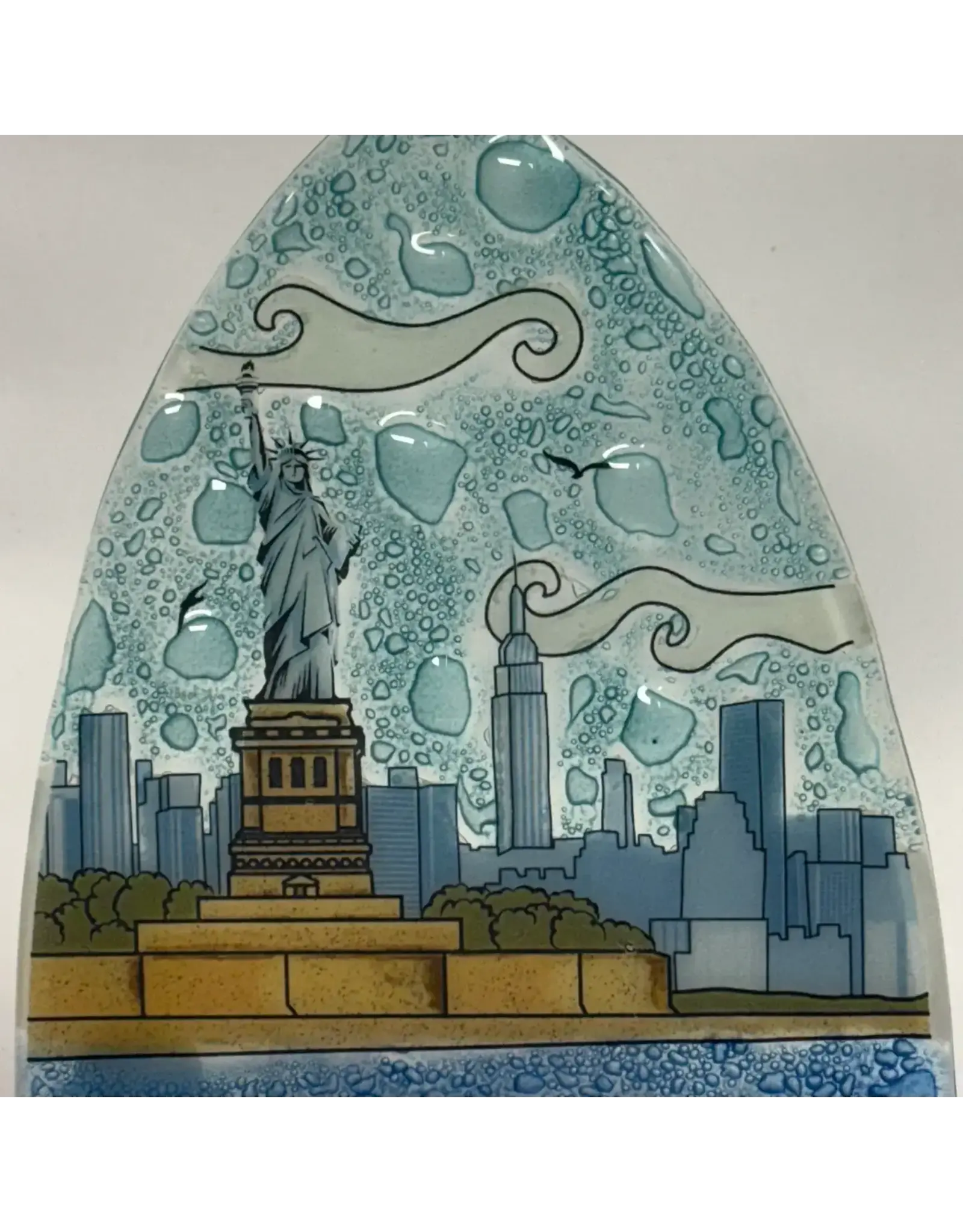 Statue of Liberty w Skyline Night Light
