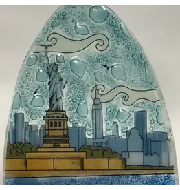 Statue of Liberty w Skyline Night Light