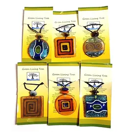 Trade roots Abstract Glass Necklaces