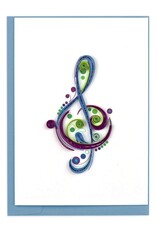 Trade roots Treble Clef Mini Gift Enclosure Quilling Card, Vietnam