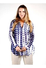 Norie Shibori Top Navy