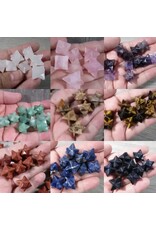 Trade roots Assorted  OVAL  and STAR Crystal Worry  PALM Gem Stones