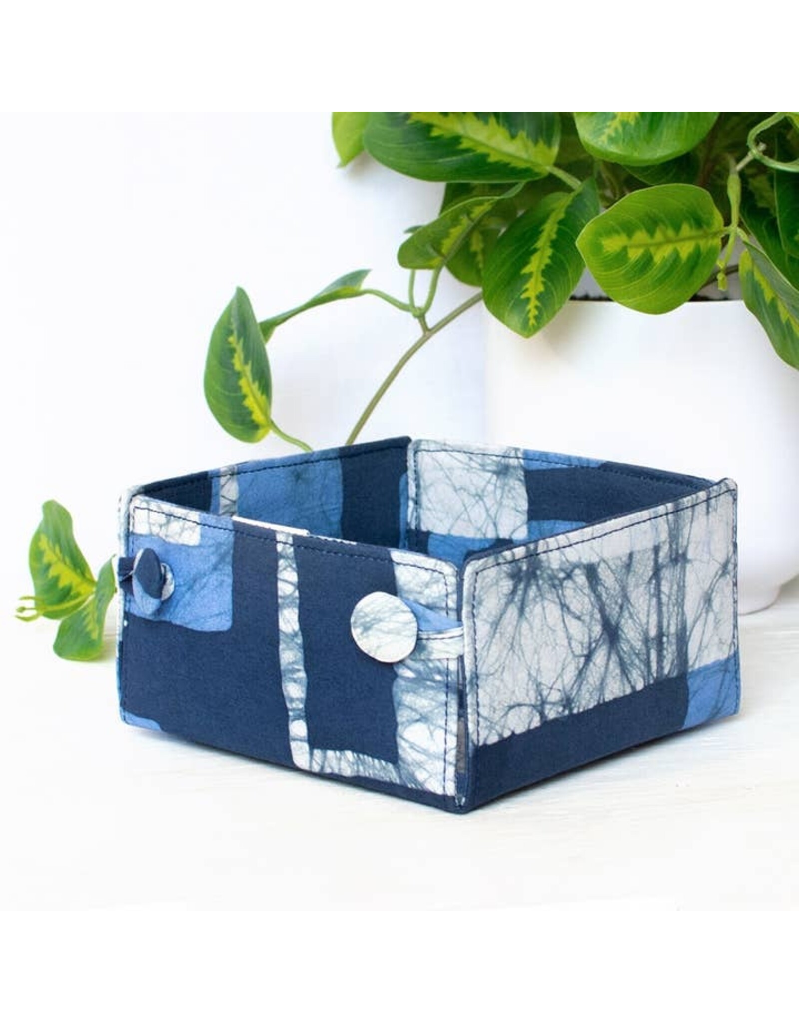 Button Basket Mini: Blocks- Navy