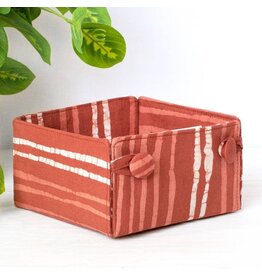 Button Basket Mini: Reeds Rust
