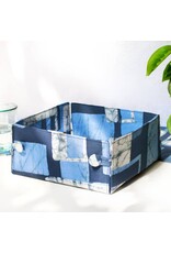 Button Basket Blocks Navy