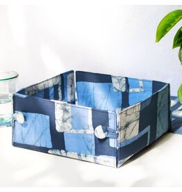 Button Basket Blocks Navy