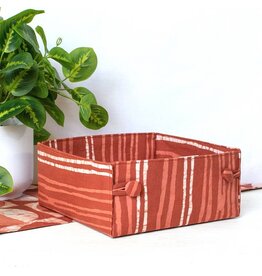 Button Baskets Reeds Rust