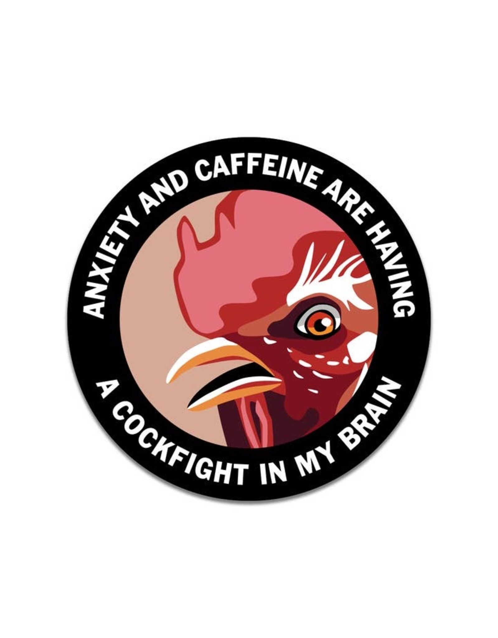 Anxiety and Caffeine Vinyl Sticker
