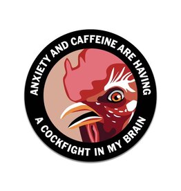 Anxiety and Caffeine Vinyl Sticker