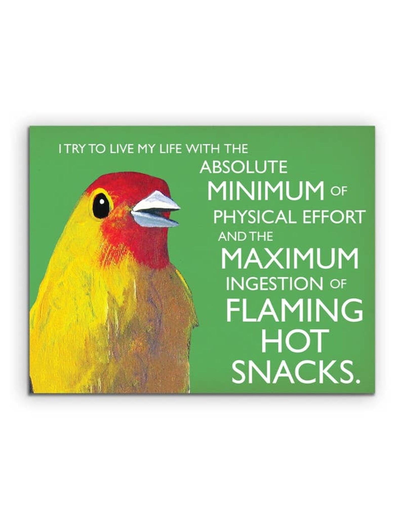 Flaming Hot Snacks Greeting Card