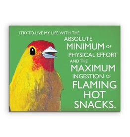 Flaming Hot Snacks Greeting Card