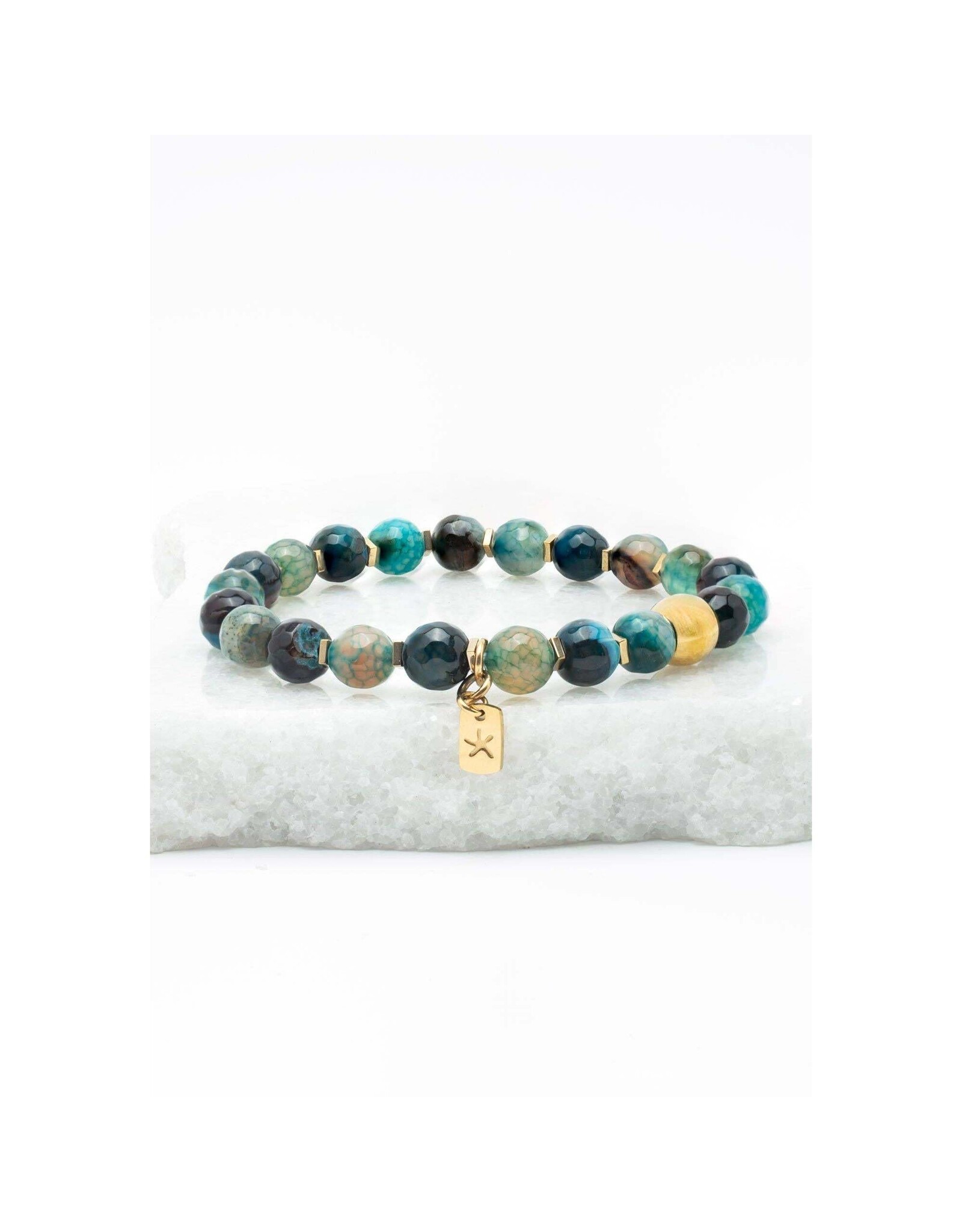 Ewa Beaded Green Agate Bracelet