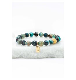 Ewa Beaded Green Agate Bracelet