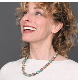 Sierra Bloom Turquoise Emperor Stone Beaded Necklace