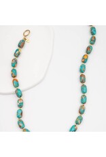 Sierra Bloom Turquoise Emperor Stone Beaded Necklace