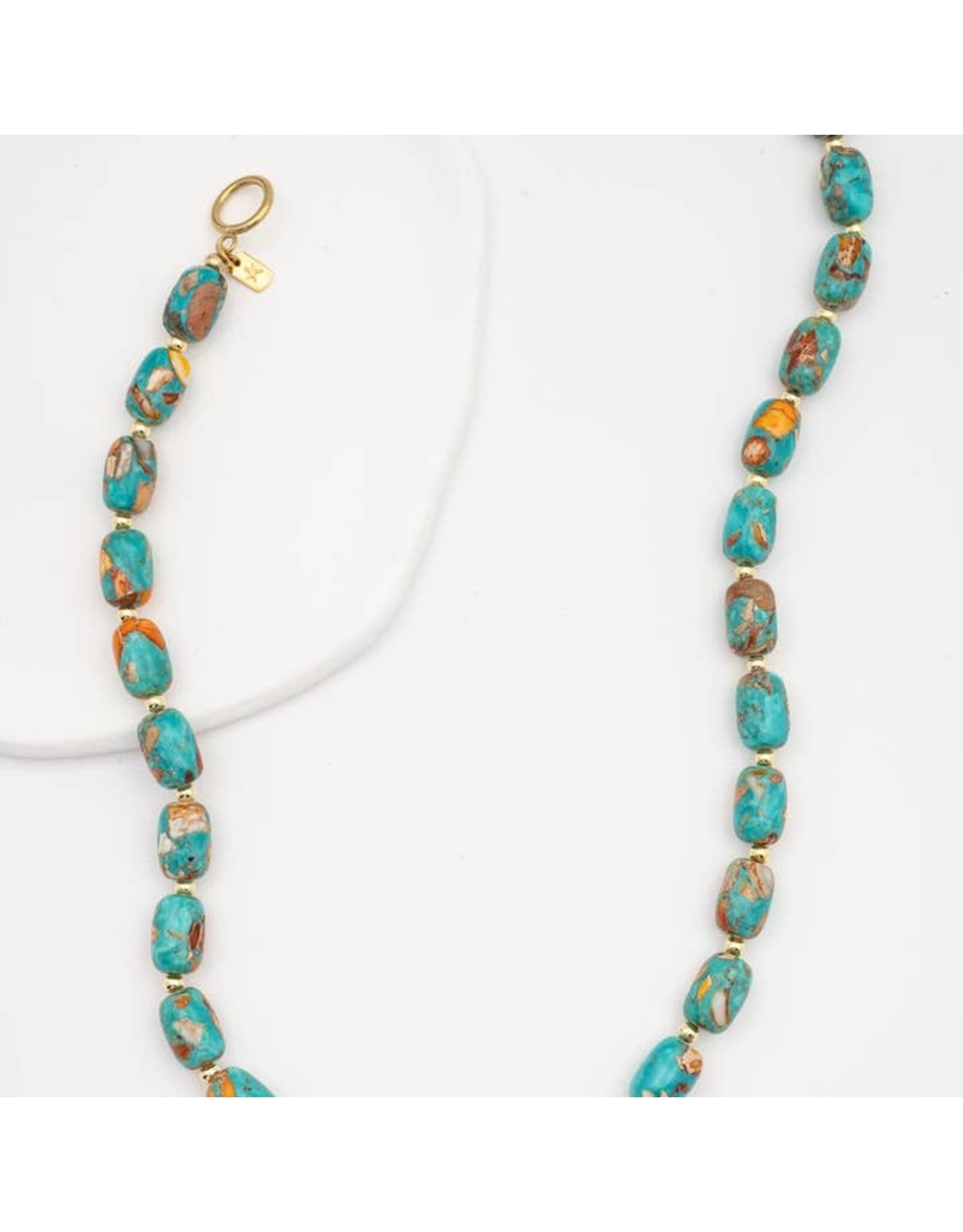 Sierra Bloom Turquoise Emperor Stone Beaded Necklace