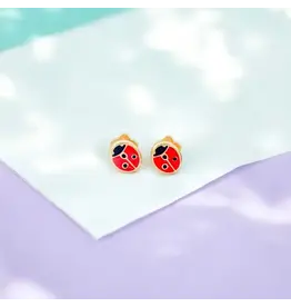 Ladybug Tiny Stud Kids Earrings