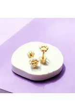 Paw Prints Tiny Stud Kids Earrings, Thailand Paw Prints Tiny Stud Kids Earrings, Thailand