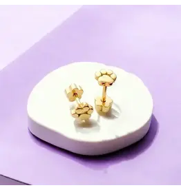 Paw Prints Tiny Stud Kids Earrings, Thailand