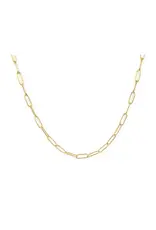 Paperclip Classic Gold Necklace Chain - Thin, Thailand