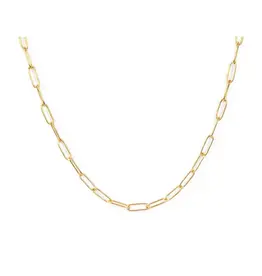 Paperclip Classic Gold Necklace Chain - Thick, Thailand