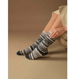 Socks, Fair Isle Gray