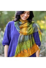 Yume Silk Scarf Green Multi