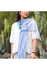 Yuna Shibori Silk Scarf Grey