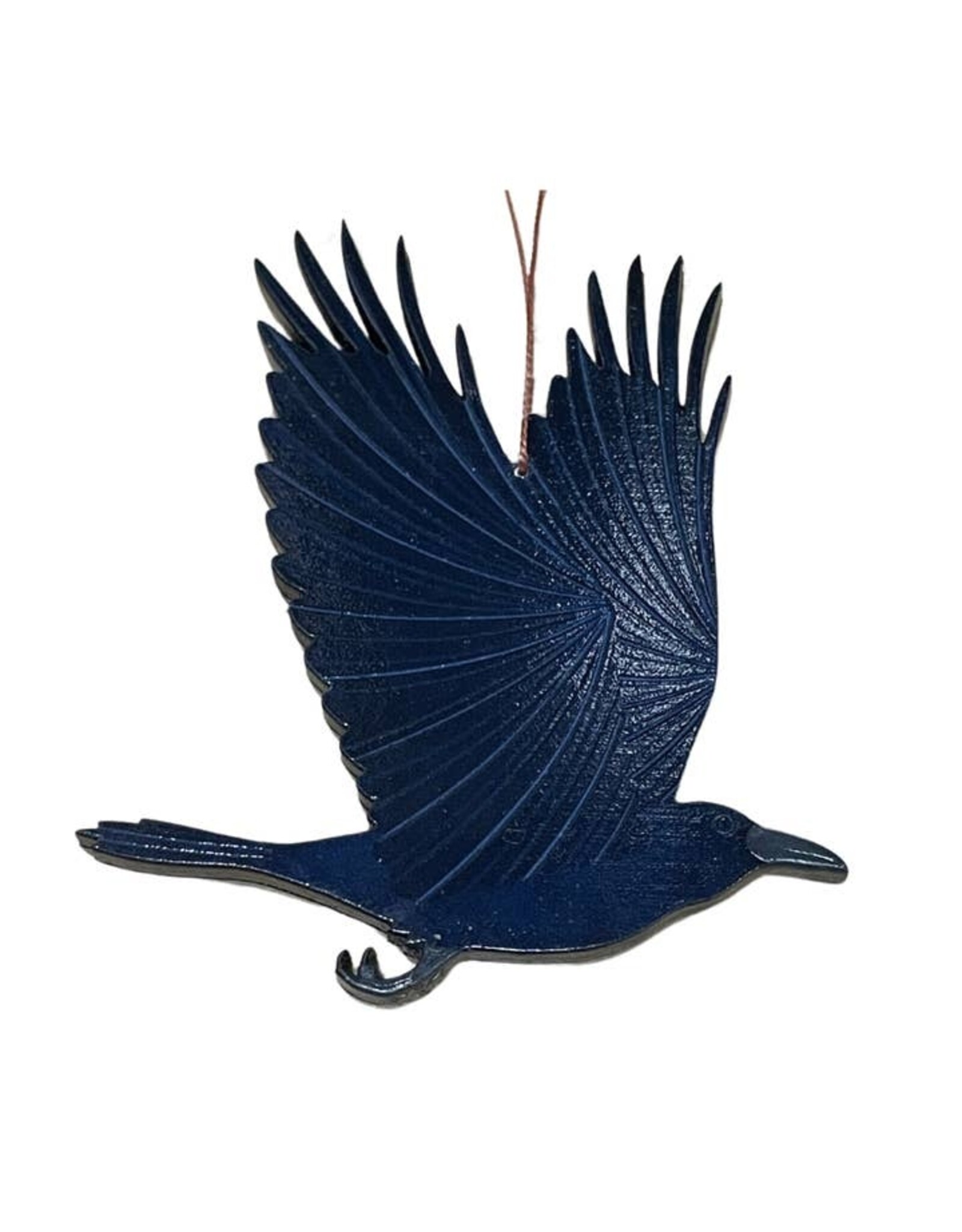 Raven Crow Wood Ornament