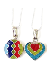 Vivid Necklace, Circle or Heart, Ecuador