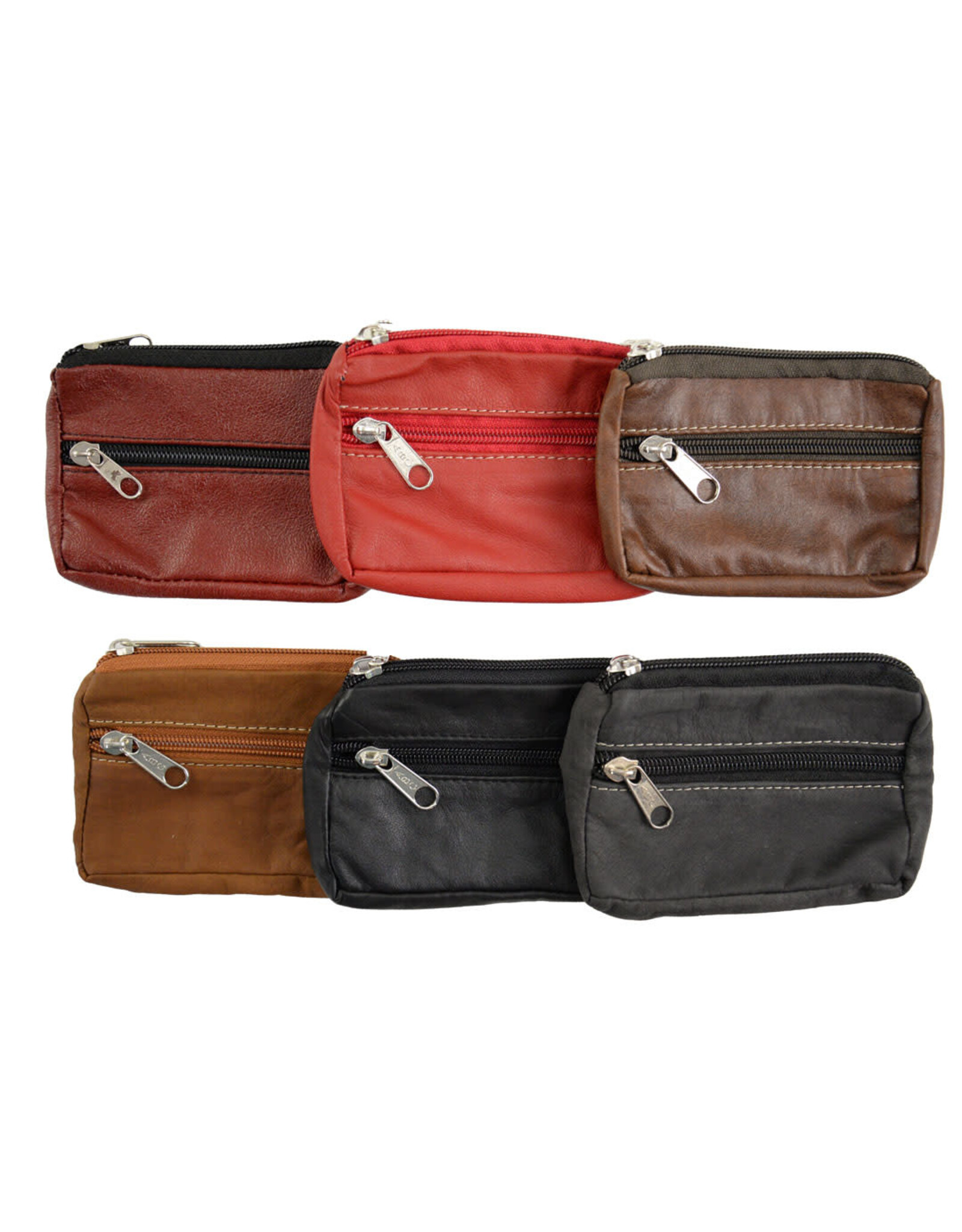 Leather Credit Card Coin Pouch, Ecuador