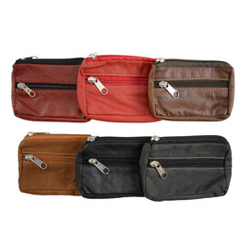 Leather Credit Card Coin Pouch, Ecuador