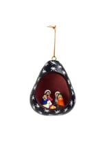 Sunrise Nativity Gourd Ornament
