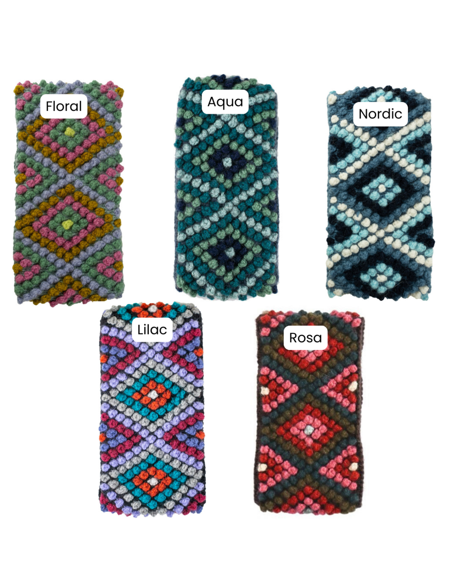 Trade roots Diamond Earwarmers Multi Colors