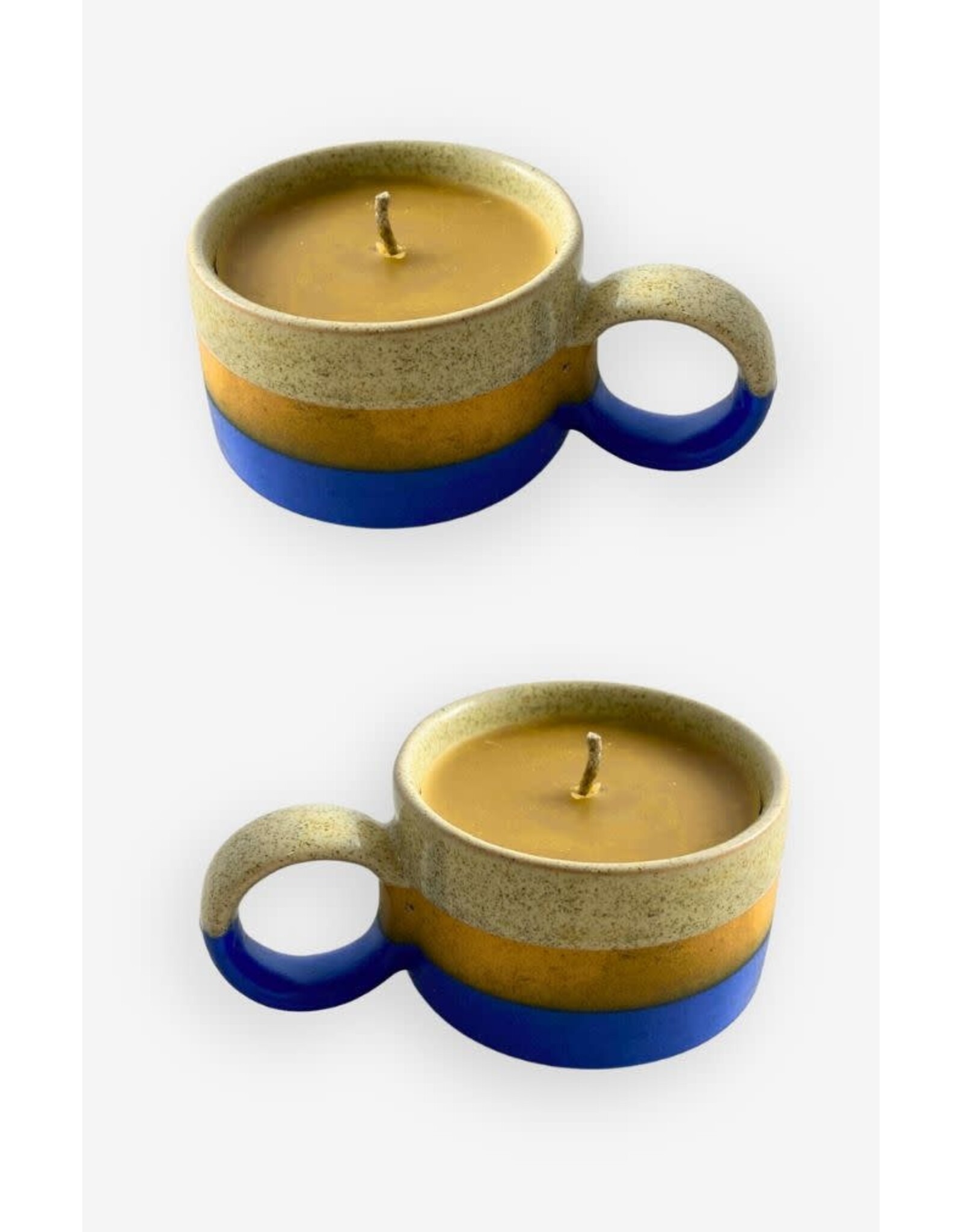 Pure Beeswax Candle in Espresso-Size Mug, Sold Individually, Nepal