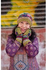 Knit Hat with flowers