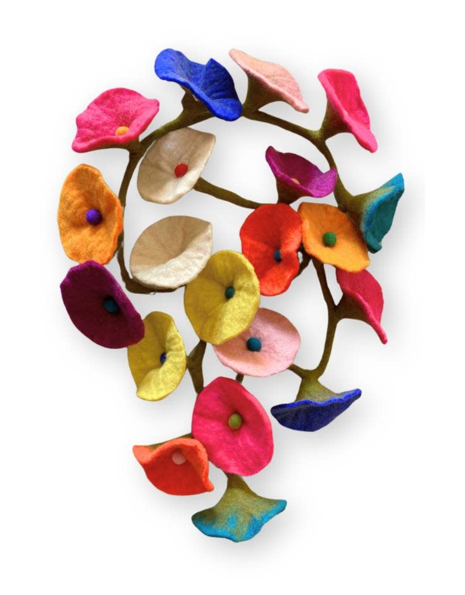 Garland Felt Multicolor Flowers