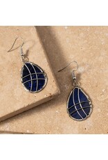 Habi Capiz Teardrop Earrings, Philippines