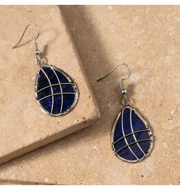 Habi Capiz Teardrop Earrings, Philippines