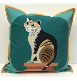 Potty Matilda Cat Pillow 16" Applique