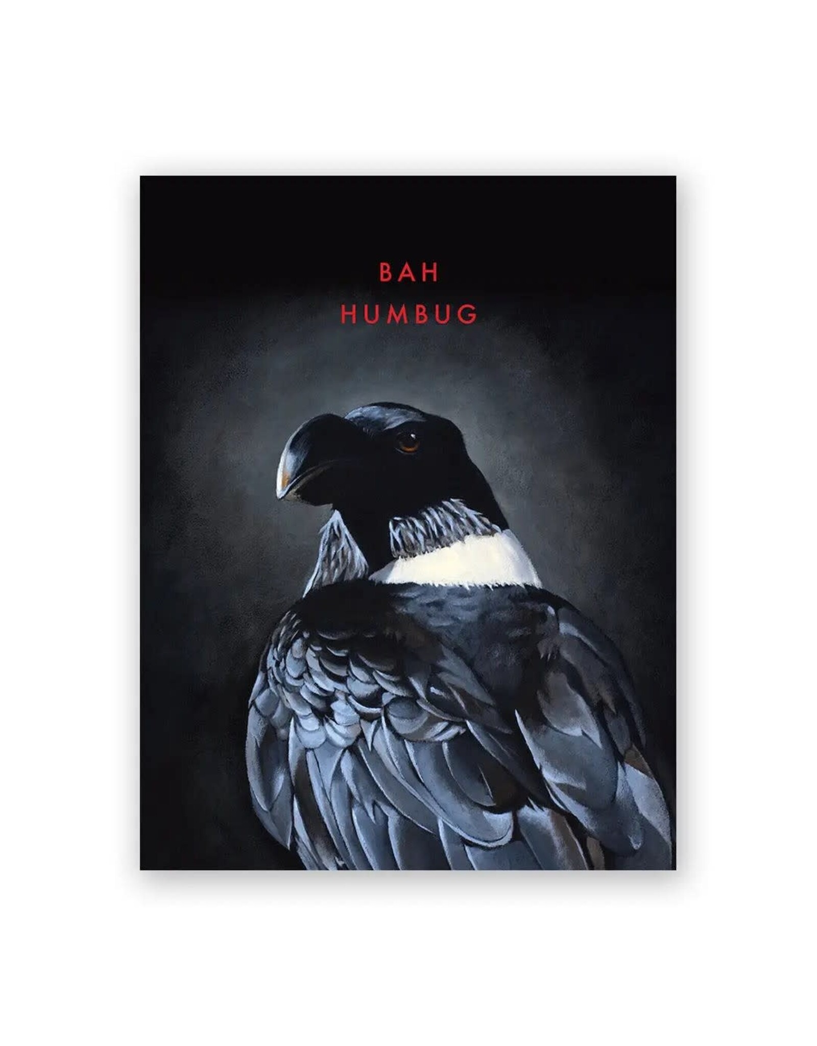Bah Humbug Raven Holiday Card
