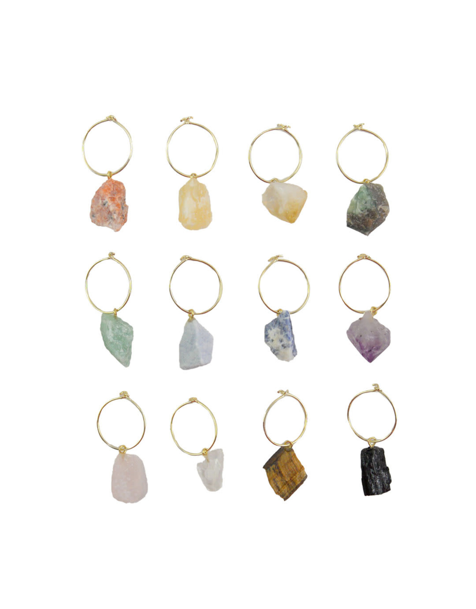 Mineral Wine Glass Charms, Brazil
