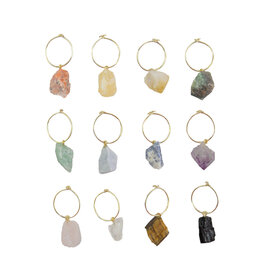 Mineral Wine Glass Charms, Brazil