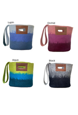 Felt Tote Bags w/ Leather Strap, Nepal Felt Tote Bags w/ Leather Strap, Nepal