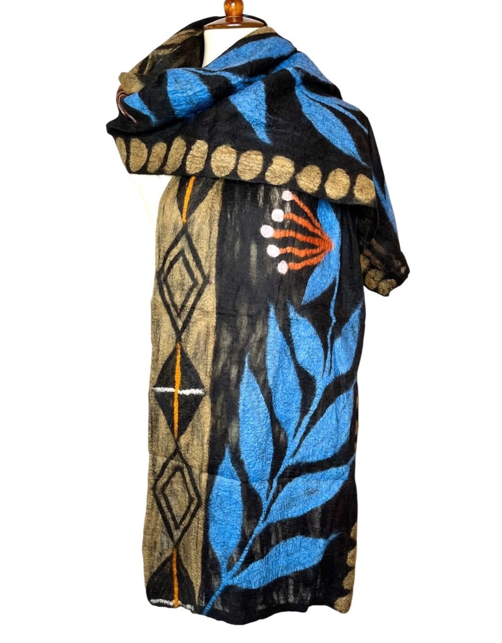 Abstract Garden Scarf, Nepal