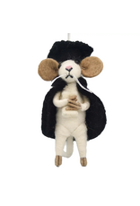 graduate mouse felt ornament