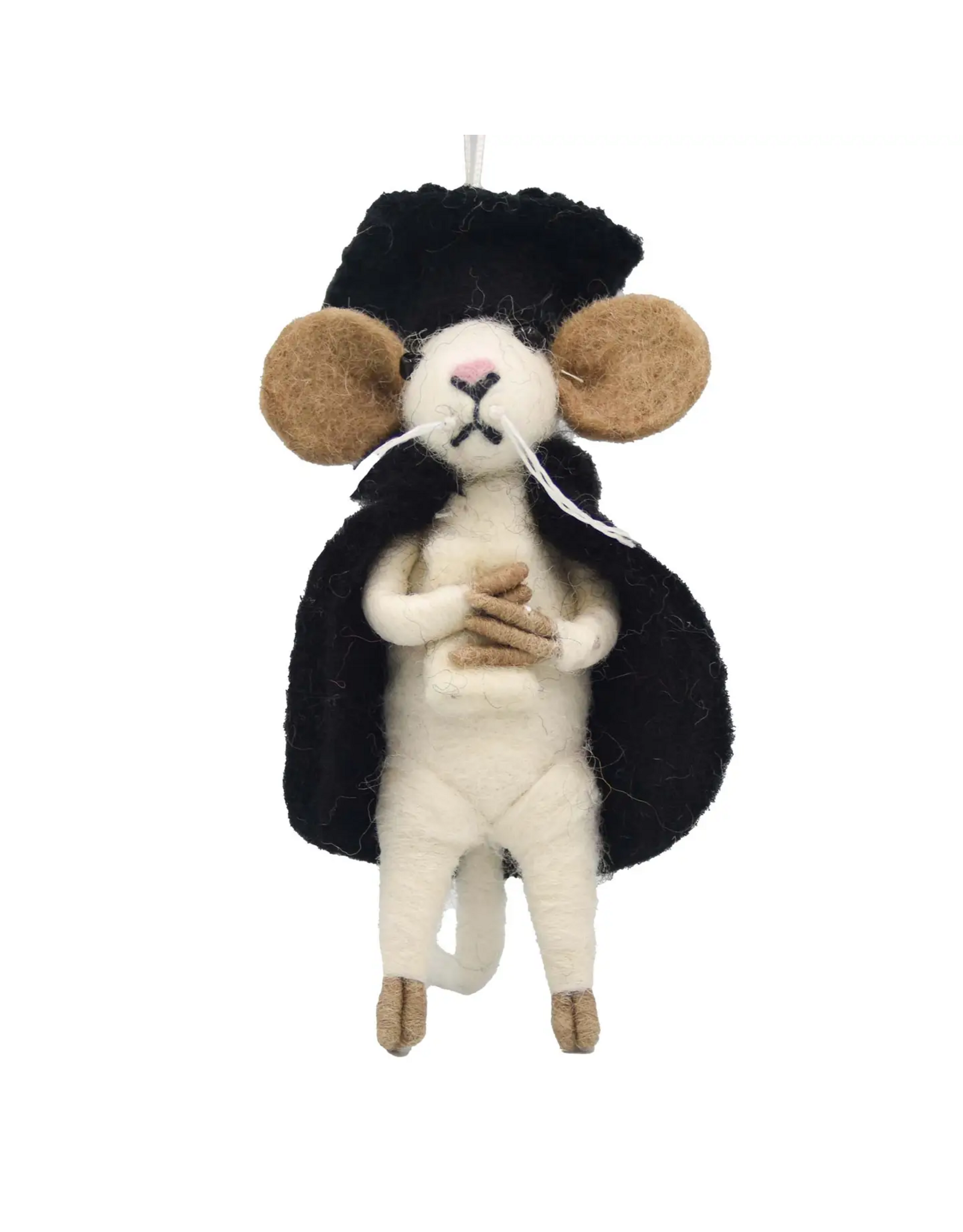 graduate mouse felt ornament